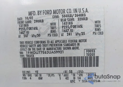 2003 Ford Explorer Sport Trac Xls/Xlt from USA, damaged, VIN 1FMDU77E63UA59921